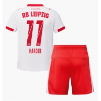 RB Leipzig Conrad Harder #11 Hjemmebanesæt Børn 2025-26 Kortærmet (+ Korte bukser)